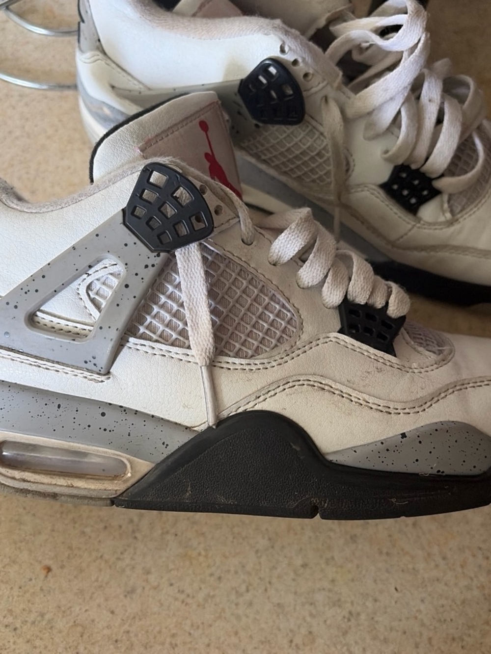 Jordan White and Black High-Top Sneaker